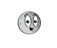 caricatura de Mercurio con cara sonriente.