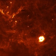 Cass A: The Spitzer telescope captured this infrared 