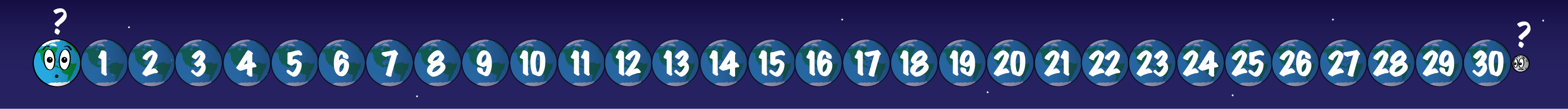 La Luna está a 30 Tierras de distancia.